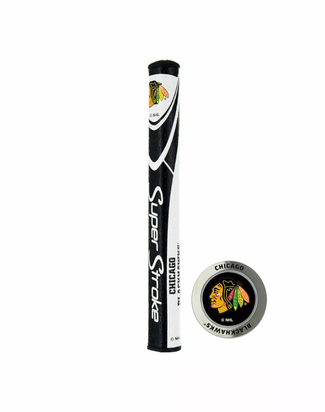 SuperStroke (Authentic) Chicago Blackhawks Mid Slim 2.0 Putter Grip w/Marker
