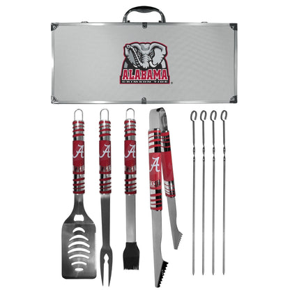Siskiyou Gifts Alabama Crimson Tide 8 Piece Tailgater BBQ Set w/Metal Case, NCAA Licensed