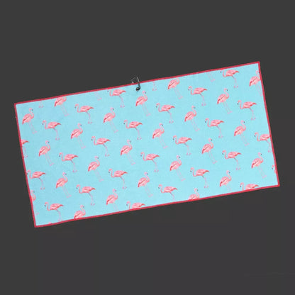 Sweet Rollz Authentic South Beach Flamingo Large 20x40 Golf Bag Towel