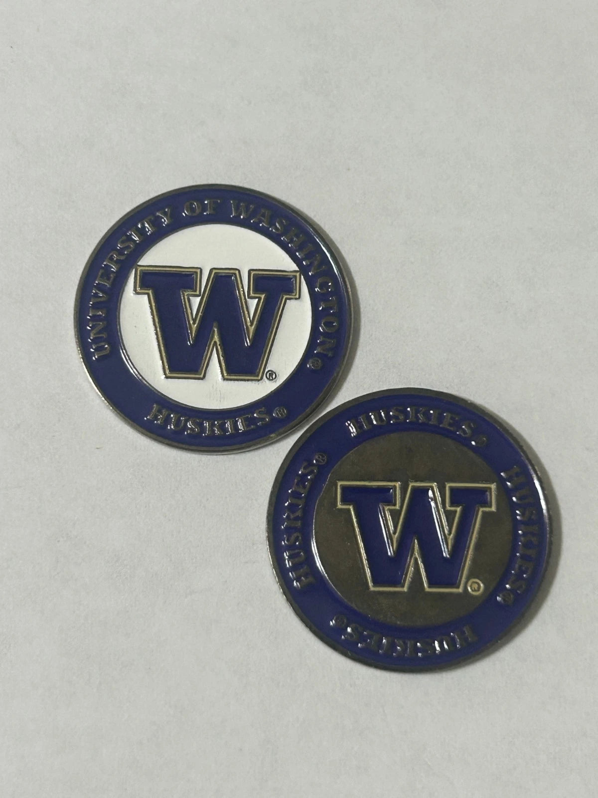Washington Huskies 1" Diameter Double Sided Magnetic Golf Ball Marker NCAA