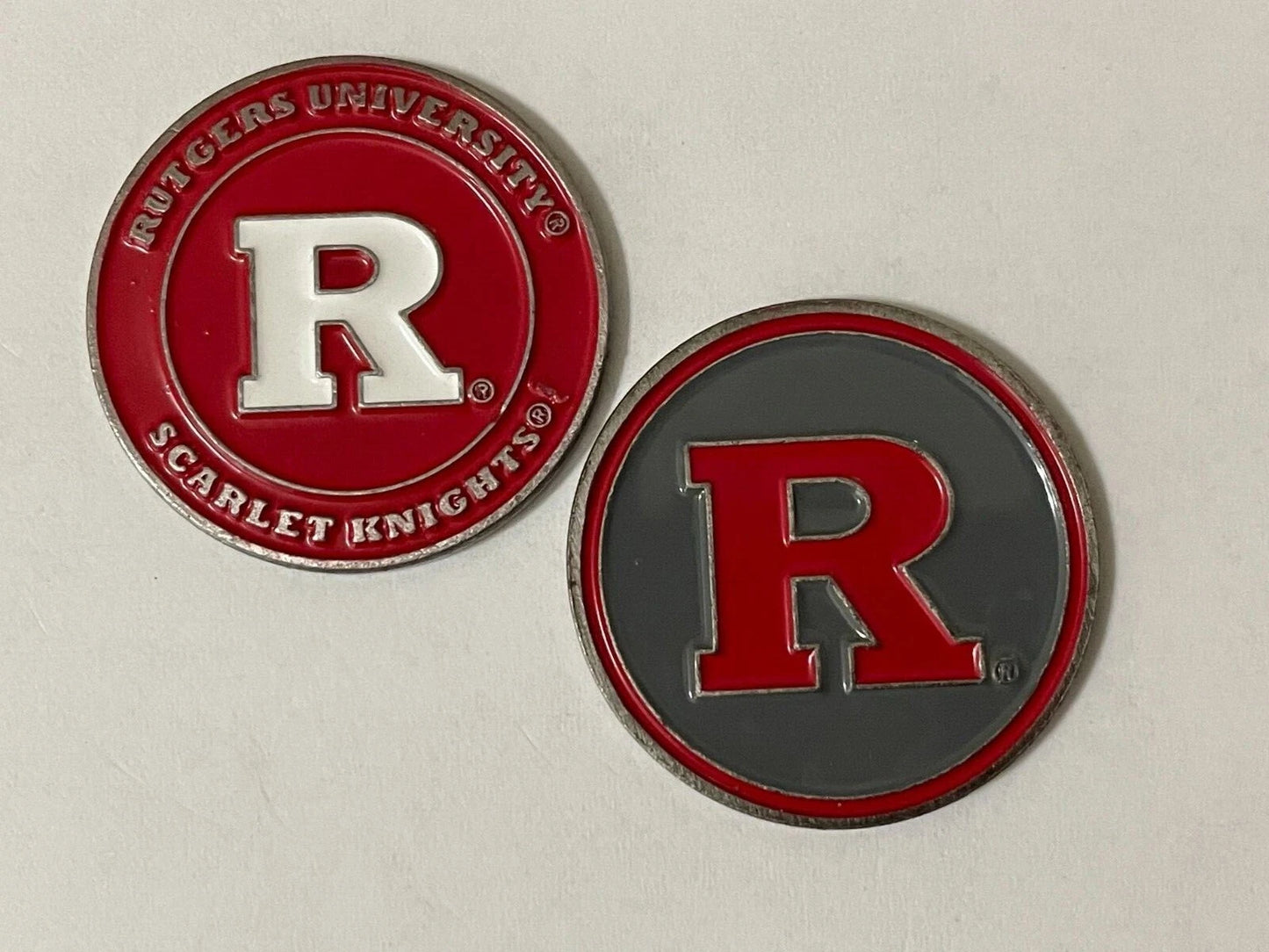 Rutgers Scarlet Knights 1" Diameter Double Sided Golf Ball Marker NCAA
