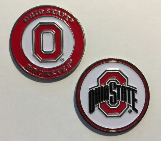 Ohio State Buckeyes 1" Diameter Double Sided Golf Ball Marker NCAA