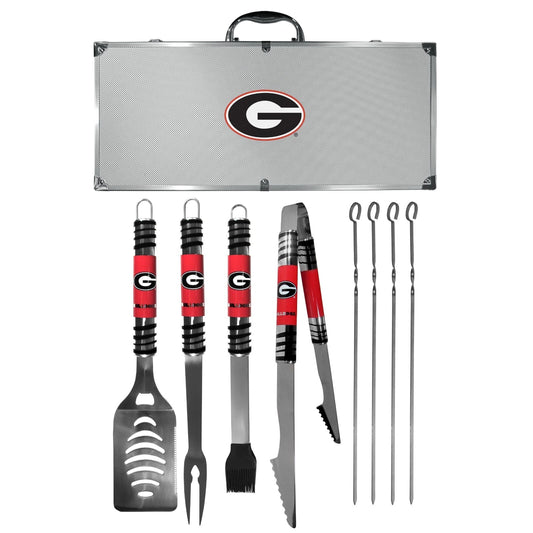 Siskiyou Gifts Georgia Bulldogs 8 Piece Tailgater BBQ Set w/Metal Case, NCAA Licensed
