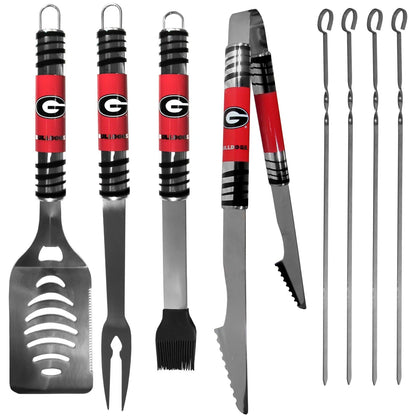 Siskiyou Gifts Georgia Bulldogs 8 Piece Tailgater BBQ Set w/Metal Case, NCAA Licensed