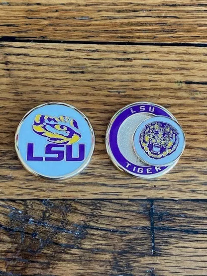 PRG Golf LSU Tigers Duo Logo Magnetic Golf Ball Marker NCAA Licensed