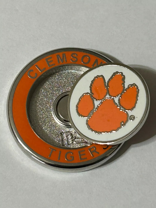 PRG Golf Clemson Tigers Duo Logo Magnetic Golf Ball Marker NCAA Licensed