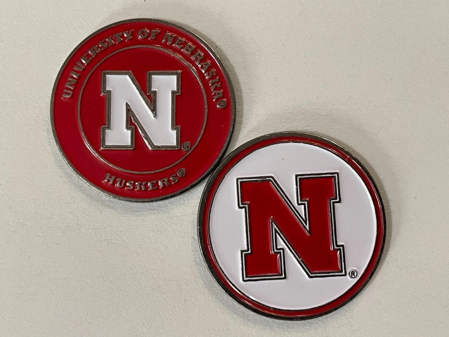 Nebraska Cornhuskers 1" Diameter Double Sided Magnetic Golf Ball Marker NCAA