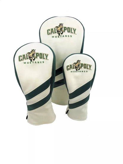 PRG Golf Cal Poly Mustangs Set of 3 Head Covers Driver Fairway & Rescue NCAA Licensed