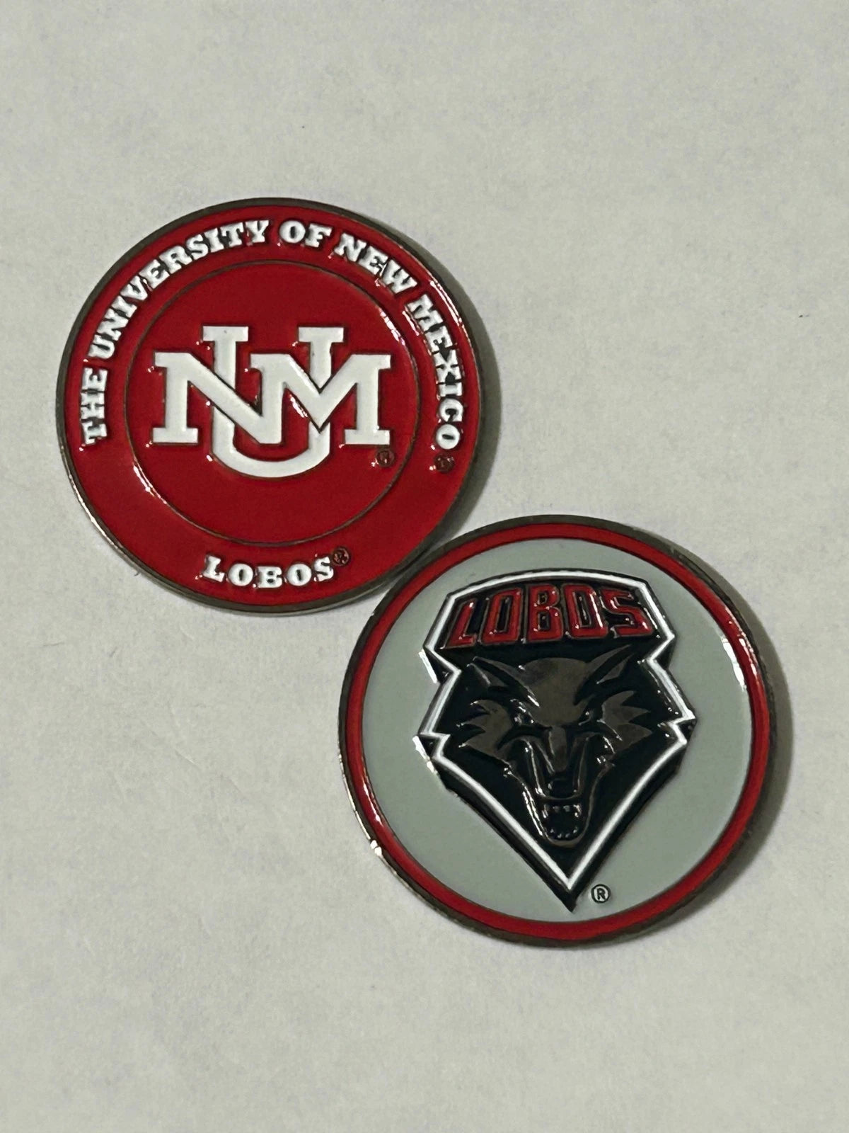 New Mexico Lobos 1" Diameter Double Sided Magnetic Golf Ball Marker NCAA