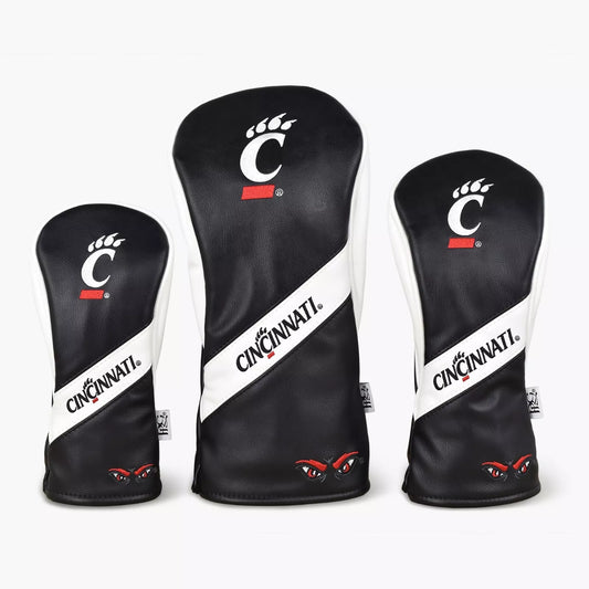 PRG Golf Cincinnati Bearcats Set of 3 Head Covers Driver Fairway & Rescue NCAA Licensed