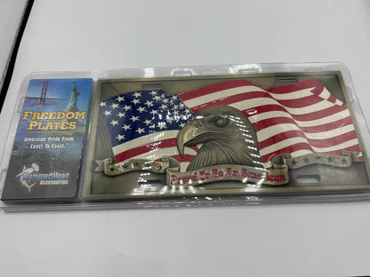 Siskiyou Gifts "PROUD TO BE AN AMERICAN" Collector's 3d License Plate