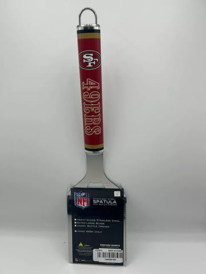Siskiyou Gifts San Francisco 49ers Stainless Steel BBQ Spatula w/Bottle Opener, NFL Licensed