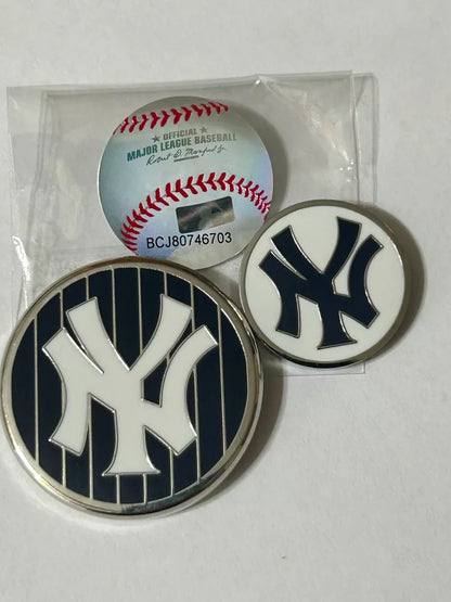 PRG Golf New York Yankees (Navy Back) Magnetic Duo Golf Ball Marker MLB Licensed