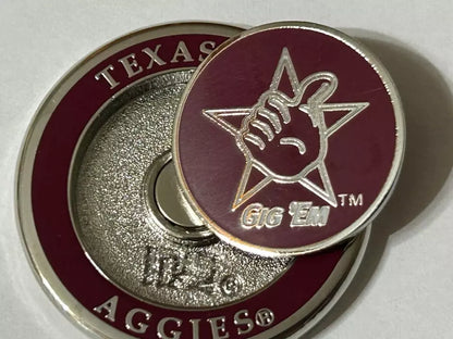 PRG Golf Texas A&M Aggies Duo Logo Magnetic Golf Ball Marker NCAA Licensed