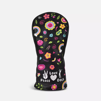 PRG Golf Originals Collection Peace Love & Golf Embroidered Wood Covers, Set of 3