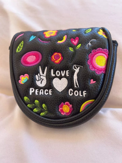 PRG Golf Originals Collection Peace Love & Golf Embroidered Spider Putter Head Cover
