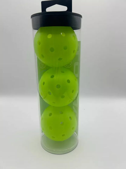 Parrot Paddles Tube of 3 Outdoor Pickleballs 1-Piece (Neon Green)