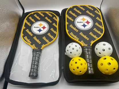 Parrot Paddles Pittsburgh Steelers Pickleball Paddle Set w/Case