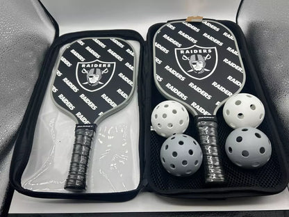 Parrot Paddles Carbon Fiber Las Vegas Raiders Pickleball Paddle Set w/Case