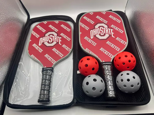 Parrot Paddles Ohio State Buckeyes Pickleball Paddle Set w/Case