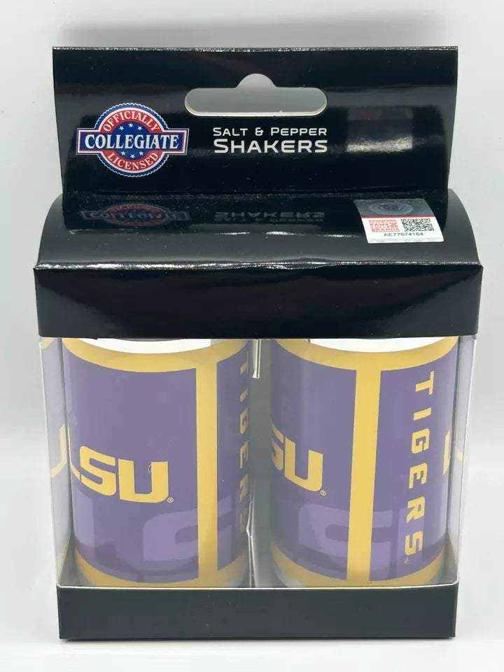 Siskiyou Gifts LSU Tigers Glass Salt and Pepper Shakers, NCAA Licensed