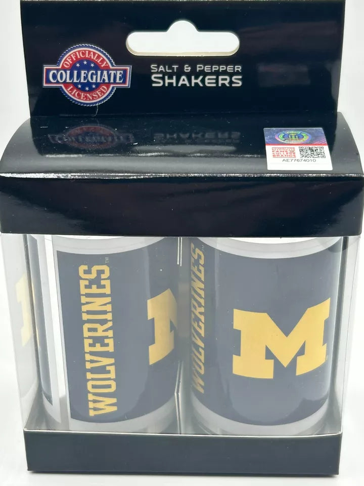 Siskiyou Gifts Michigan Wolverines Glass Salt and Pepper Shakers, NCAA Licensed