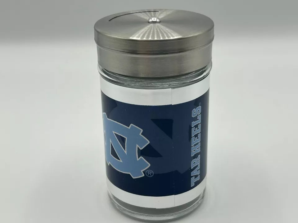 Siskiyou Gifts North Carolina Tar Heels Glass Tailgater Seasoning Shaker, NCAA Licensed