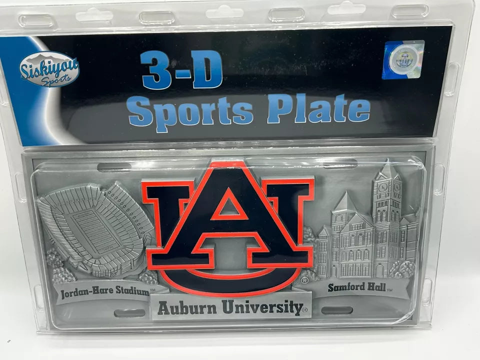 Siskiyou Gifts Auburn Tigers 3D Collector's License Plate, NCAA Licensed!