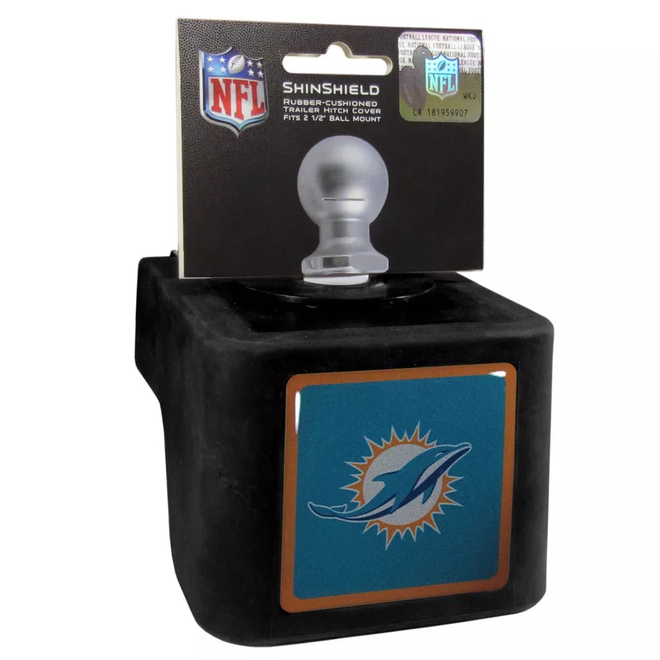 Siskiyou Gifts Miami Dolphins Shin Shield Hitch Cover Fits 2 1/2" Ball Mount, NFL Licensed