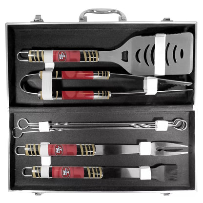 Siskiyou Gifts San Francisco 49ers 8 Piece Tailgater BBQ Set w/Metal Case, NFL Licensed