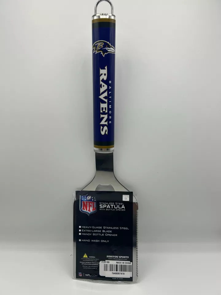 Siskiyou Gifts Baltimore Ravens Stainless Steel BBQ Spatula w/Bottle Opener, NFL Licensed