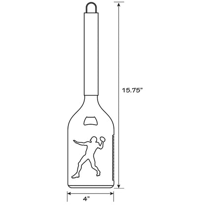 Siskiyou Gifts Detroit Lions Stainless Steel BBQ Spatula w/Bottle Opener, NFL Licensed