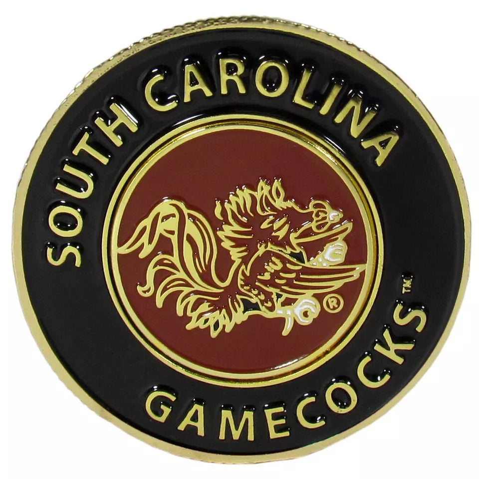 Siskiyou Gifts South Carolina Gamecocks 1.75" Diameter Team Logo Coin Golf Ball Marker, NCAA Licensed