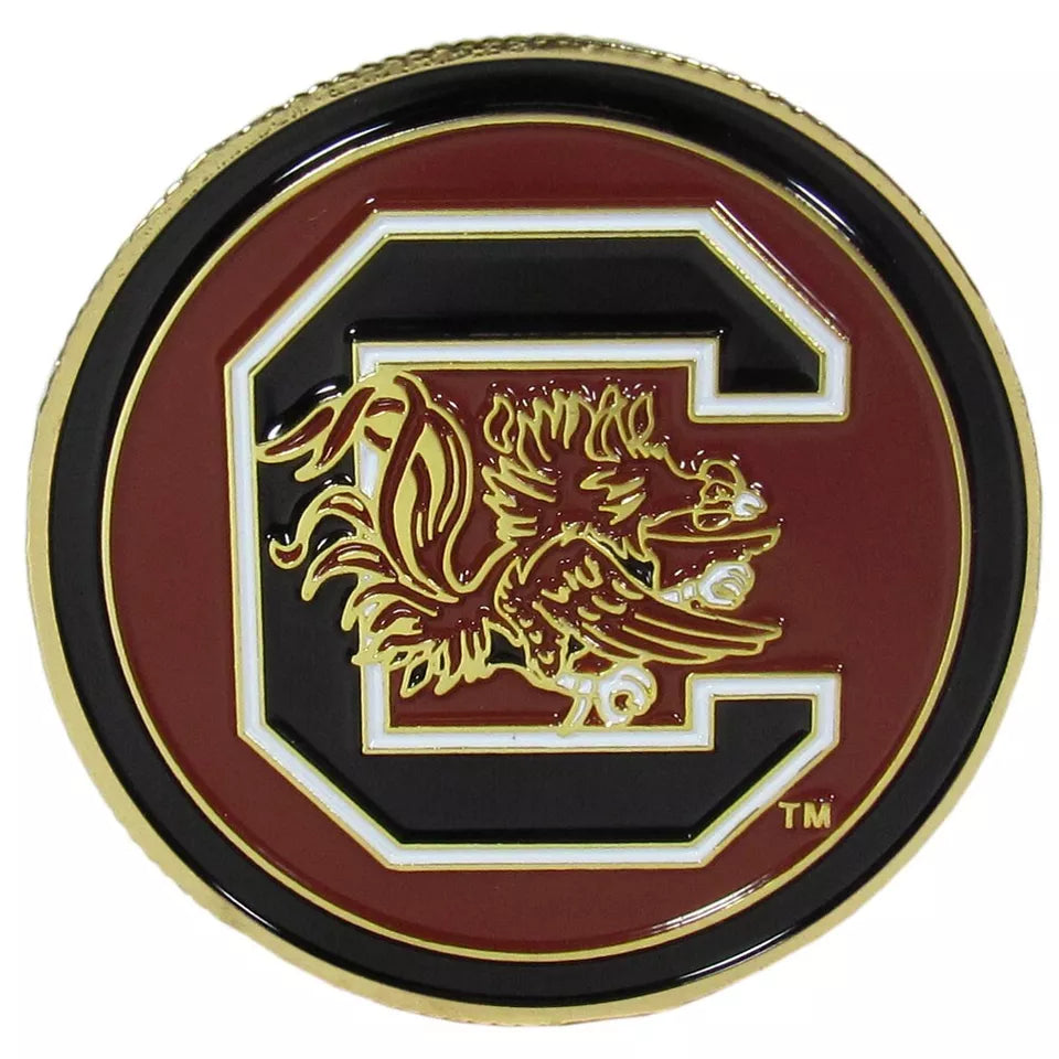 Siskiyou Gifts South Carolina Gamecocks 1.75" Diameter Team Logo Coin Golf Ball Marker, NCAA Licensed