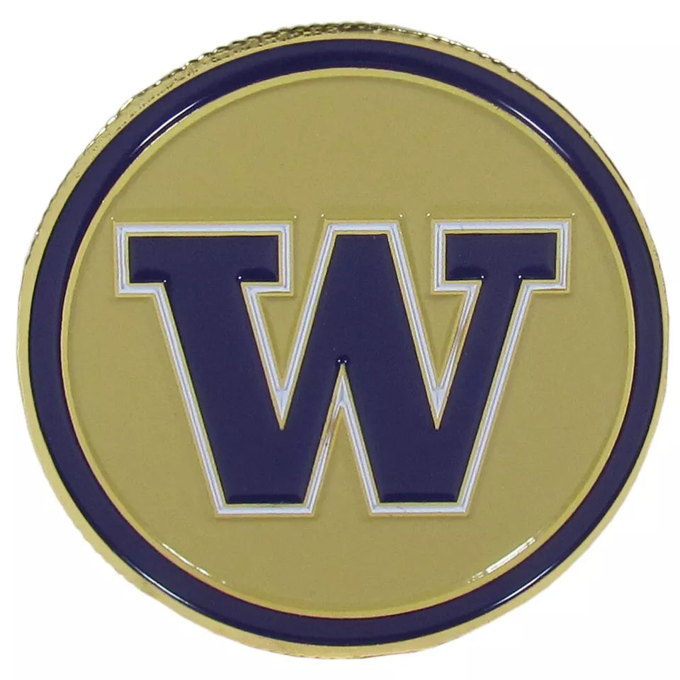Siskiyou Gifts Washington Huskies 1.75" Diameter Team Logo Coin Golf Ball Marker, NCAA Licensed
