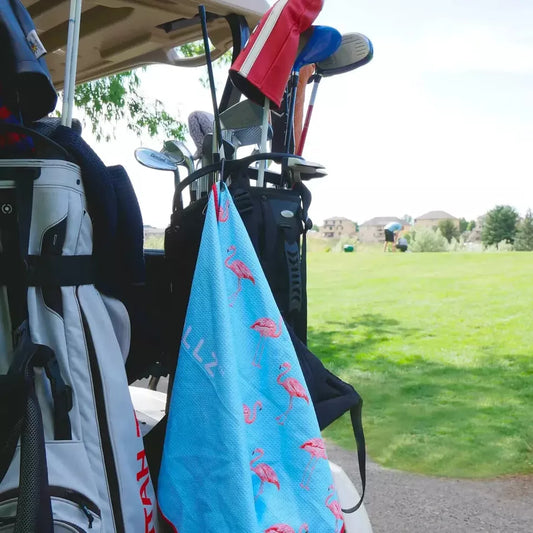 Sweet Rollz Authentic South Beach Flamingo Large 20x40 Golf Bag Towel