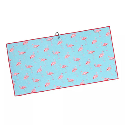 Sweet Rollz Authentic South Beach Flamingo Large 20x40 Golf Bag Towel