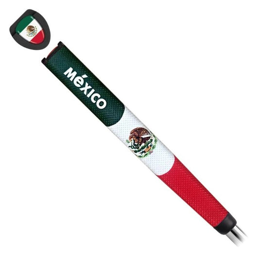 TourMark Authentic Mexico Flag Oversize Pistol Putter Grip w/Mexico Flag Ball Marker