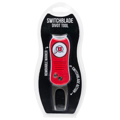 Utah Utes Team Golf USA Switchblade Divot Tool w/ Double Sided Magnetic Ball Marker